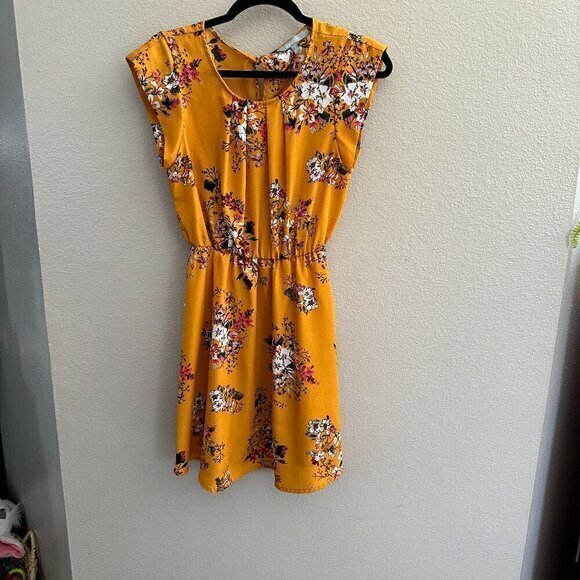 Sweet Rain‎ Yellow Floral Dress  Size Small - Picture 1 of 8